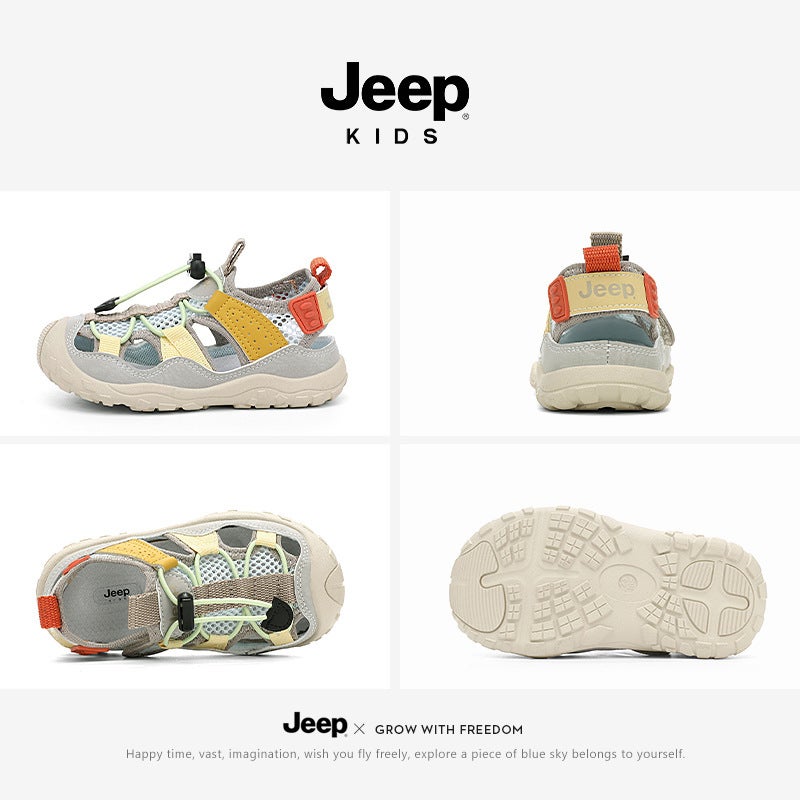 Jeep Boys' River Tracing Shoes Summer Baby Sandals Soft Sole Anti-Slip Breathable Mesh Wading Beach Shoes - Image 4