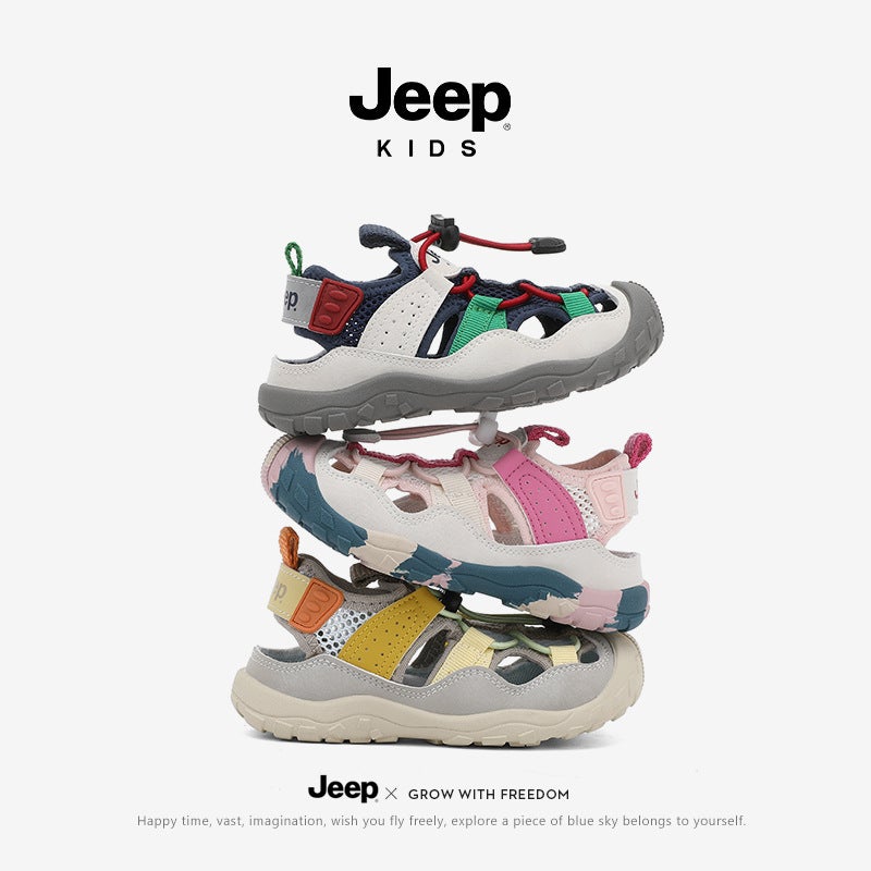 Jeep Boys' River Tracing Shoes Summer Baby Sandals Soft Sole Anti-Slip Breathable Mesh Wading Beach Shoes - Image 5