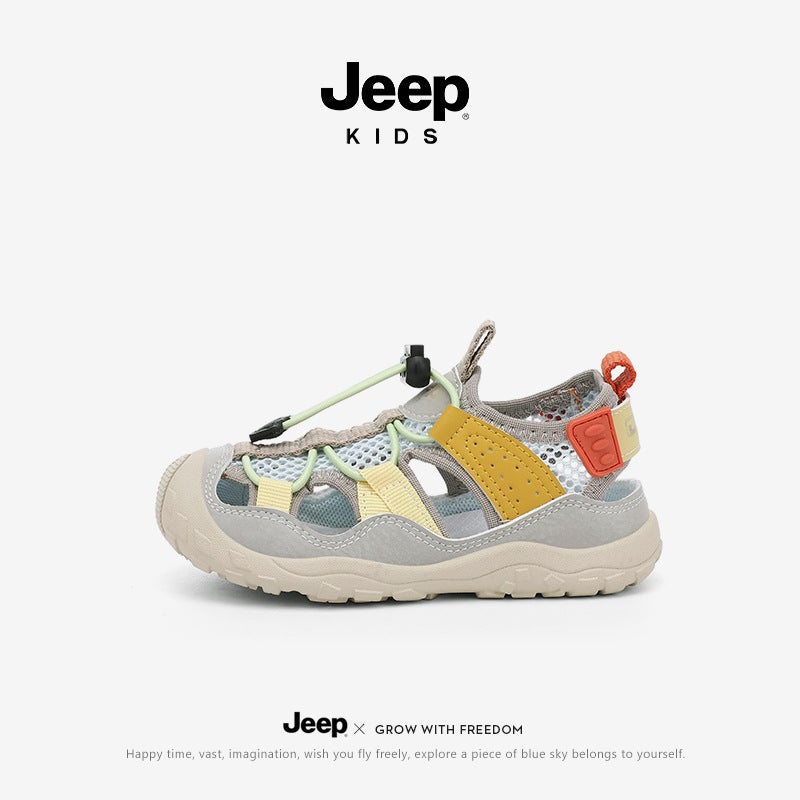 Jeep Boys' River Tracing Shoes Summer Baby Sandals Soft Sole Anti-Slip Breathable Mesh Wading Beach Shoes - Image 2
