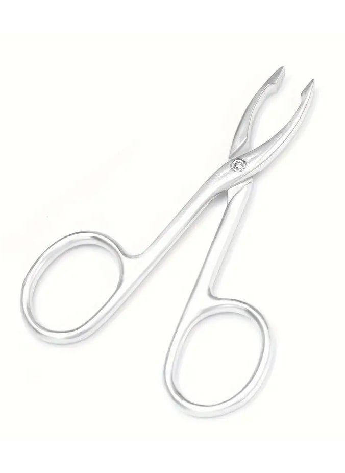 Rozino 1PC Tweezer Scissor Type, Handle Straight Tip Scissor Shape, Eyebrow Close Fit Tweezer, Used for Epilator, Facial Hair and Eyebrow Care Silver  - Image 4