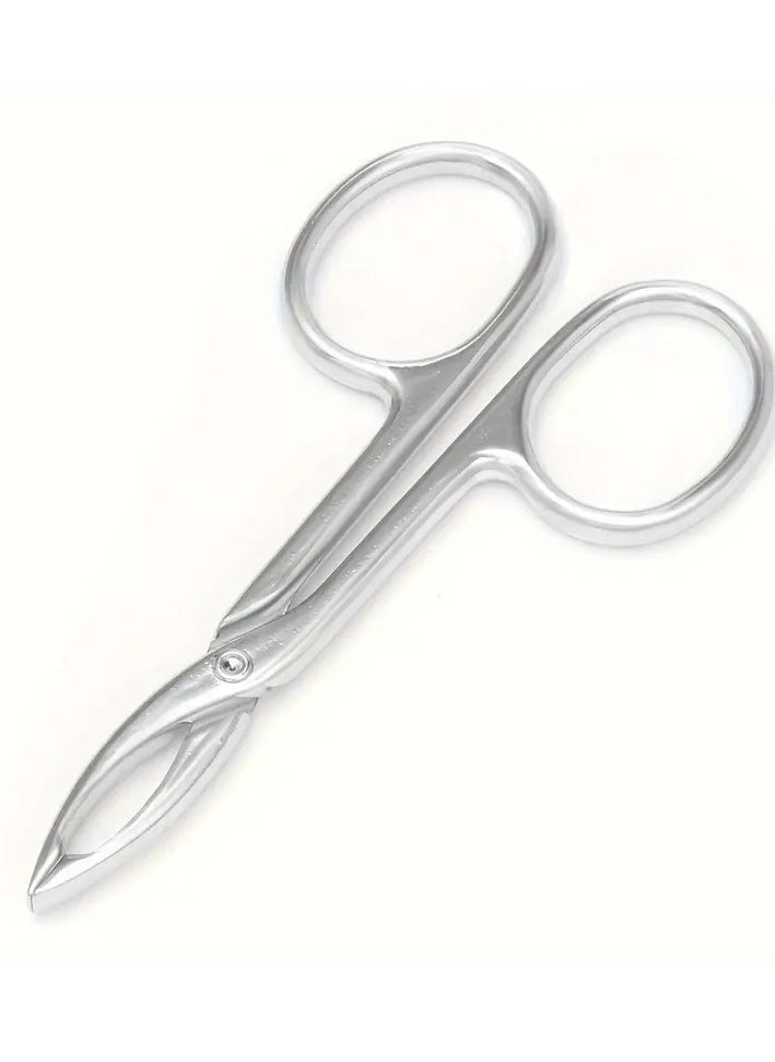 Rozino 1PC Tweezer Scissor Type, Handle Straight Tip Scissor Shape, Eyebrow Close Fit Tweezer, Used for Epilator, Facial Hair and Eyebrow Care Silver  - Image 2