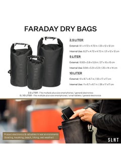 Slnt Waterproof Faraday Dry Bag Militarygrade Nylon 5 Liter Faraday Bag Rfid Signal Blocking Dry Bag;Waterproof Backpack Protects Electronics From Water, Spying, Hacking - pzsku/Z87A9A06ED1EE8CF51F4CZ/45/_/1695647715/79c00a33-0127-4fba-99b2-8bf5816e1483