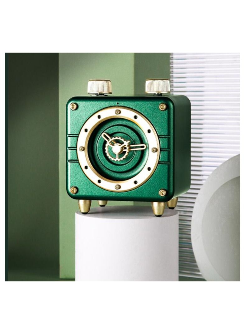 DUNISO Small And Retro Wireless Bluetooth Speaker WIth Creative Clock, Cute Old Fashion Style For Kitchen Desk Bedroom Office Party Outdoor Accessories For iPhone Android - Image 4