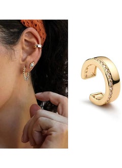 Mevecco Women Ear Cuff Earring Gold Non Pierced Ear Cartilage Clip on Wrap Hoop 14K Gold Filled Tiny Boho Beach Simple Minimalist Delicate Handmade Hypoallergenic Jewelry Gift-Sold as Single/Pair  - Image 3