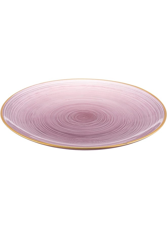 AKDC AKDC Glasscom 7Pcs Cake Set L(26Cm) Xw(26Cm) Xh(2Cm)/L(21Cm) Xw(21Cm) Xh(1Cm) Pink  - Image 2