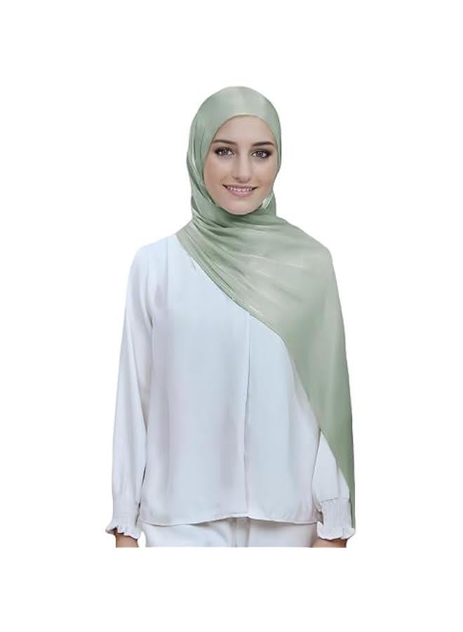 Arabest Sheen Shimmer Ladies Crepe Scarf Shawl Light Head Wrapping. - Image 1