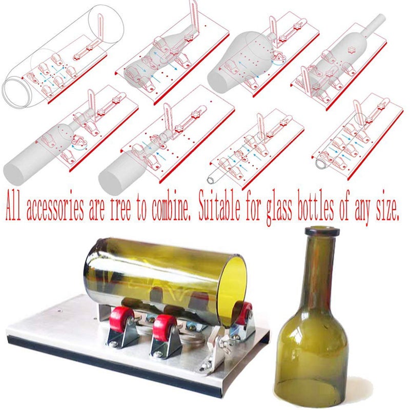 DIY Glass Bottle Cutter Adjustable Sizes Metal Glassbottle Cut Machine for Crafting Wine Bottles Household Decorations Cutting Tool - Image 2
