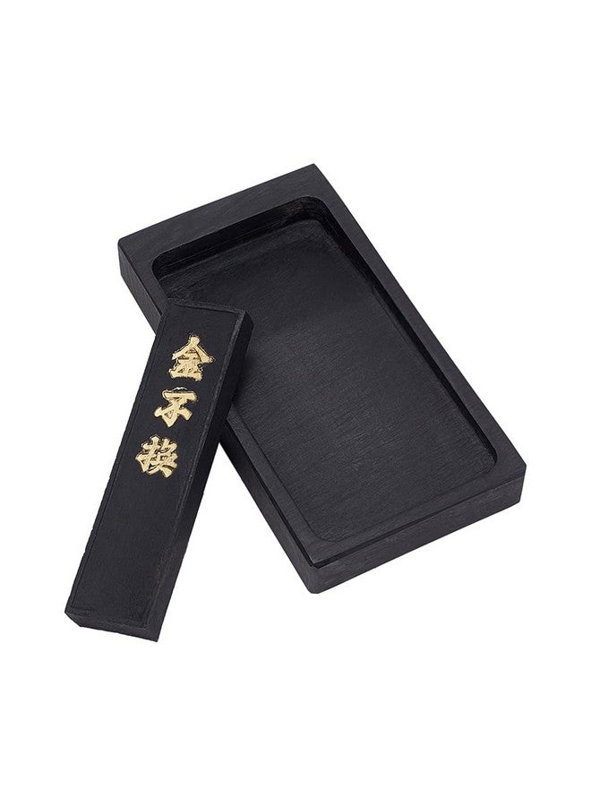 PH PandaHall Chinese Calligraphy Inkstone With Ink Stick Traditional Chinese Ink Stones Sumi Drawing Ink Dish Ink Well Ink Tray For Chinese New Year Couplets Traditional Calligraphy Practice Painting - Image 1