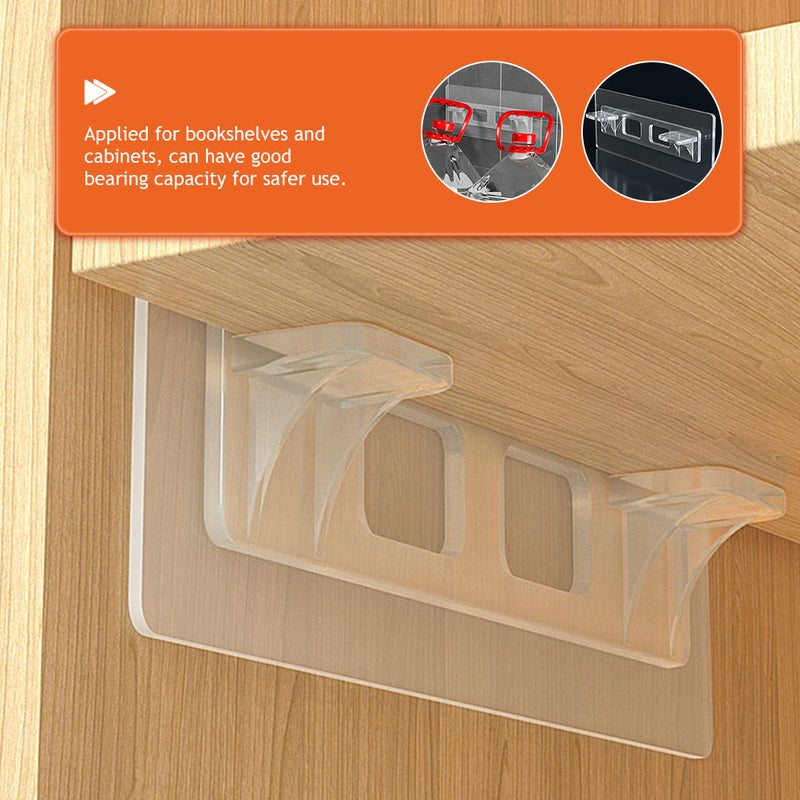 8pcs Shelf Support Peg Punch Free Cabinet Book Shelves Pegs Clear Shelf Pegs - Image 3