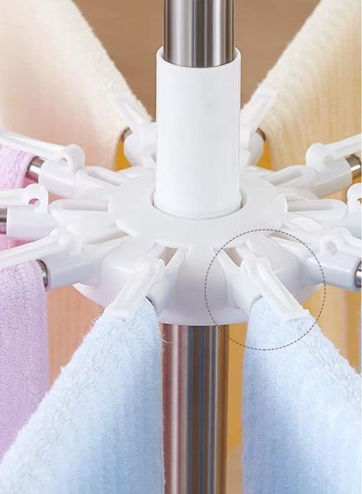 Perfii Multi Purpose Foldable Drying Rack for Clothes Tripod Stand Portable Laundry Organizer - Image 4