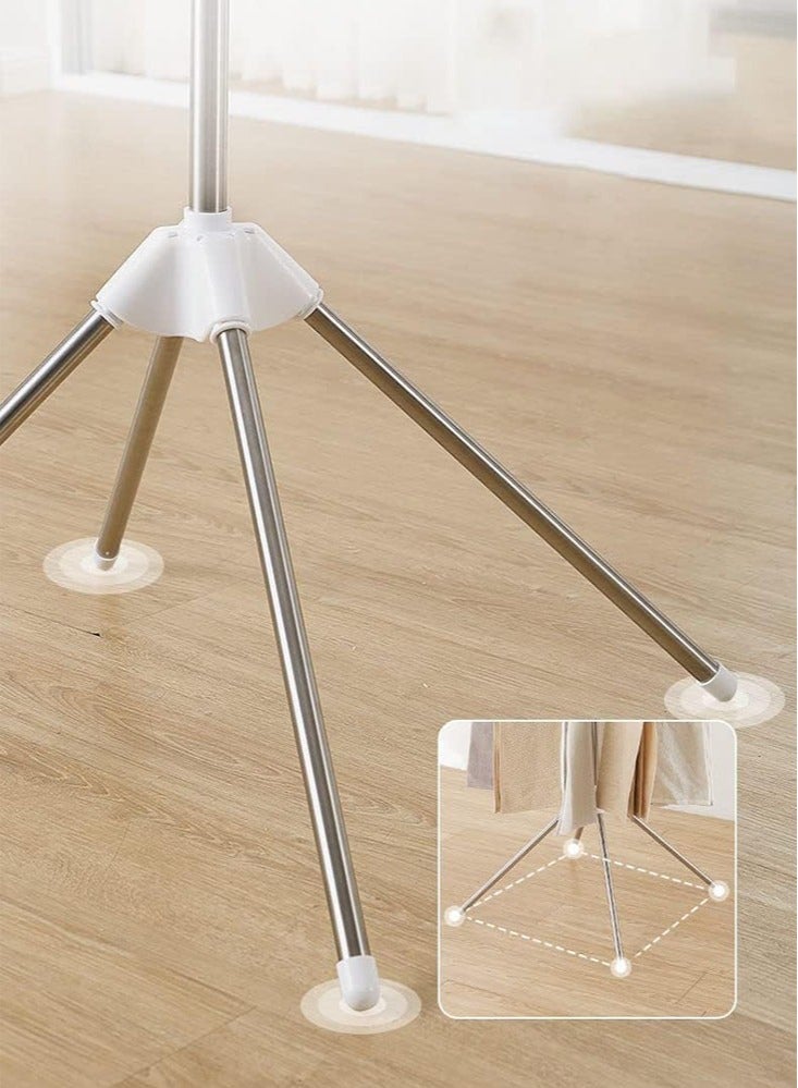 Perfii Multi Purpose Foldable Drying Rack for Clothes Tripod Stand Portable Laundry Organizer - Image 2