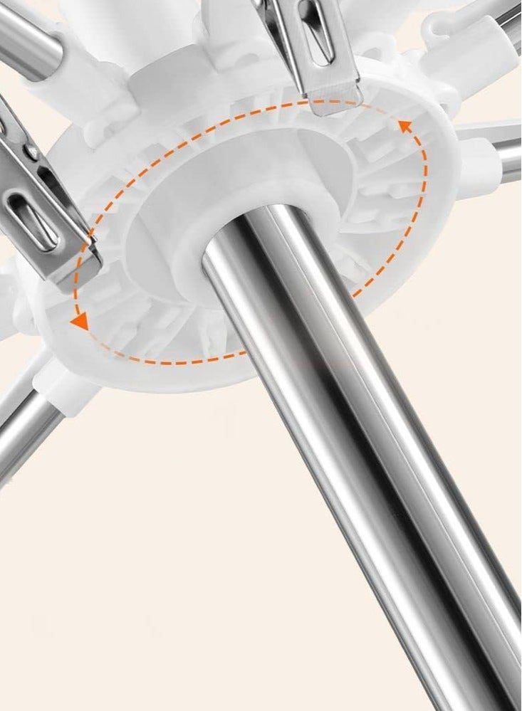 Perfii Multi Purpose Foldable Drying Rack for Clothes Tripod Stand Portable Laundry Organizer - Image 3