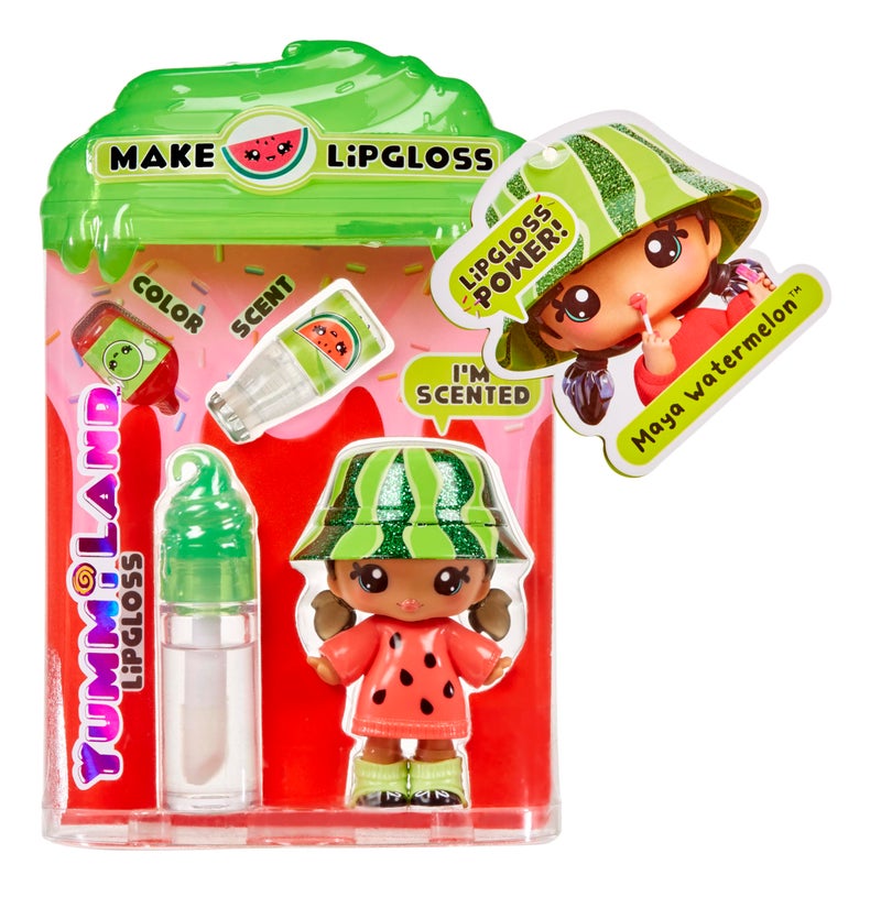 Yummiland Lipgloss Doll- Maya Watermelon, Ages 4+ - Image 1