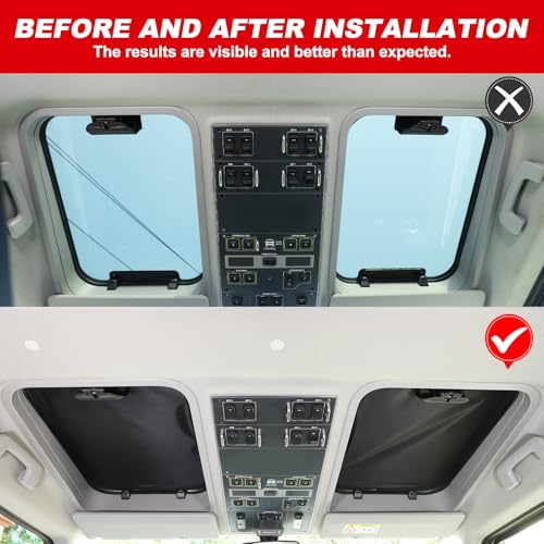 Qiosreui Sunroof Sun Shade for INEOS Grenadier 2020-2025 Accessories Car Roof Cover Foldable Roof Sun Shade UV Reflector Glare HeatShield Sun Visor Blocker Moonroof Shield Cover Privacy Protector (Black1) - Image 3