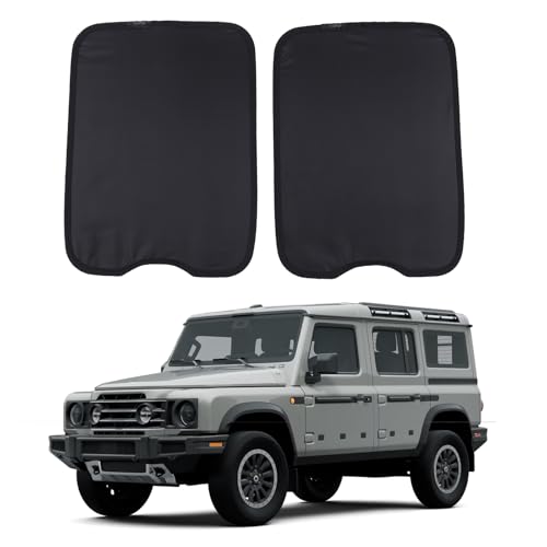 Qiosreui Sunroof Sun Shade for INEOS Grenadier 2020-2025 Accessories Car Roof Cover Foldable Roof Sun Shade UV Reflector Glare HeatShield Sun Visor Blocker Moonroof Shield Cover Privacy Protector (Black1) - Image 1