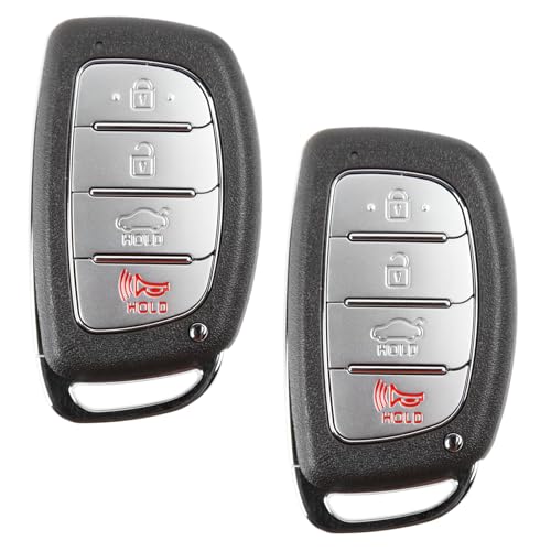 KeylessOption 2X مفتاح بدون مفتاح خيار جهاز تحكم عن بعد لسيارة 4 أزرار بديل ذكي مع إدخال غير مقصوص لهيونداي إيلانtra 2016 2017 2018 (CQOFD00120, 95440-F2000) - Image 2