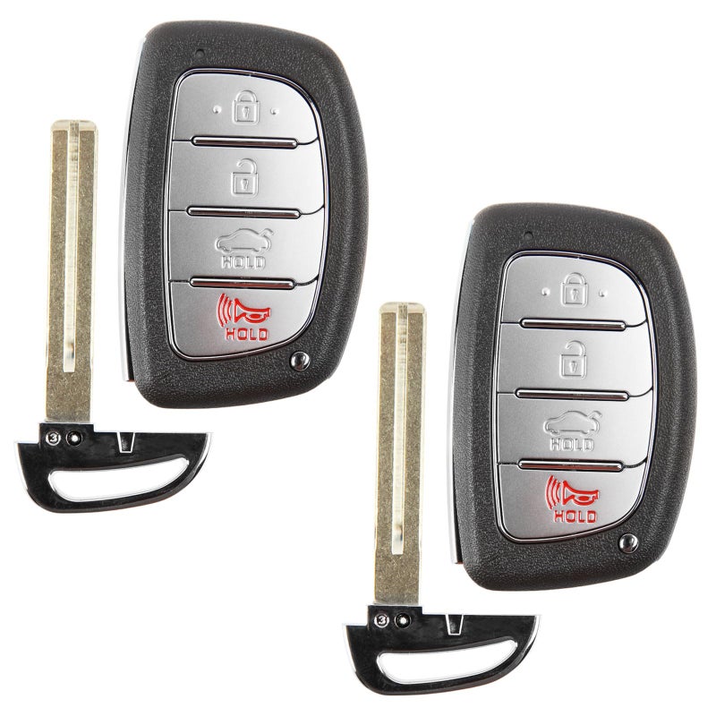 KeylessOption 2X مفتاح بدون مفتاح خيار جهاز تحكم عن بعد لسيارة 4 أزرار بديل ذكي مع إدخال غير مقصوص لهيونداي إيلانtra 2016 2017 2018 (CQOFD00120, 95440-F2000) - Image 5