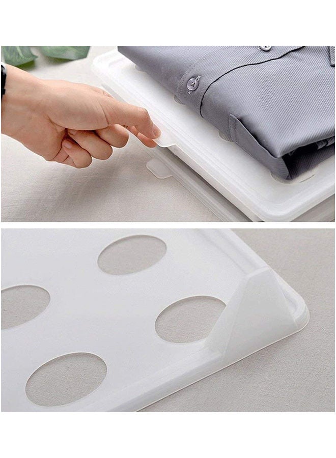NIBEMINENT 20-Piece Shirt Folder and Organizer for Closet White - Image 3