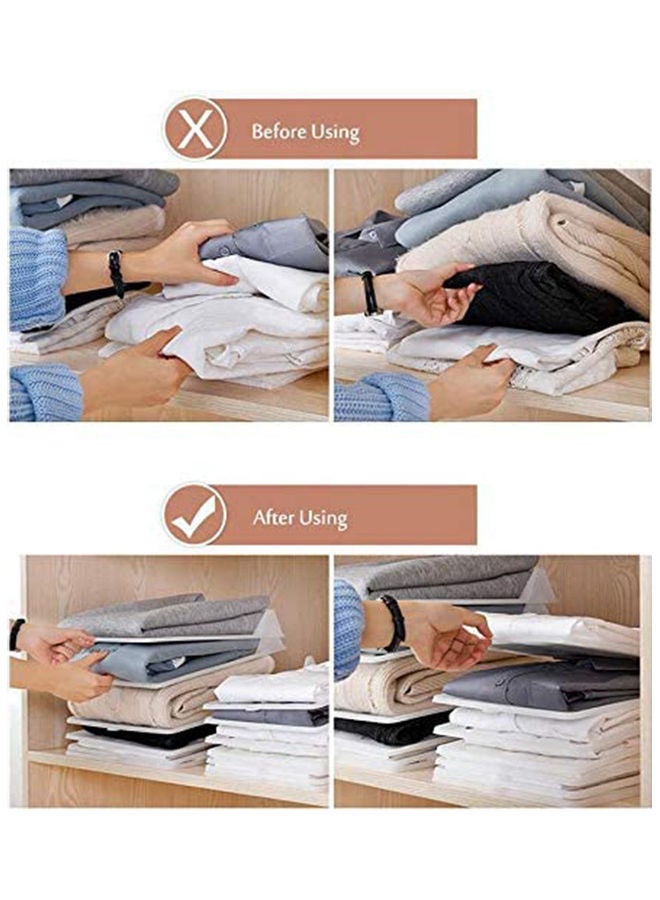 NIBEMINENT 20-Piece Shirt Folder and Organizer for Closet White - Image 4