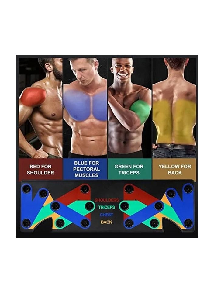 Generic 1-Piece Multi-Functional Push Up Board,9 in 1 Home Workout Burn Fat Strength Training Equipment Pushup Stands,System Fitness Floor Chest Muscle Exercise Professional Equipment  - Image 2