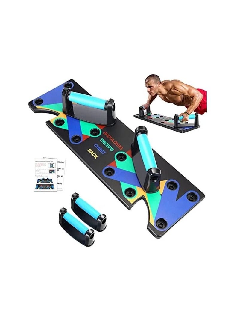 Generic 1-Piece Multi-Functional Push Up Board,9 in 1 Home Workout Burn Fat Strength Training Equipment Pushup Stands,System Fitness Floor Chest Muscle Exercise Professional Equipment  - Image 1