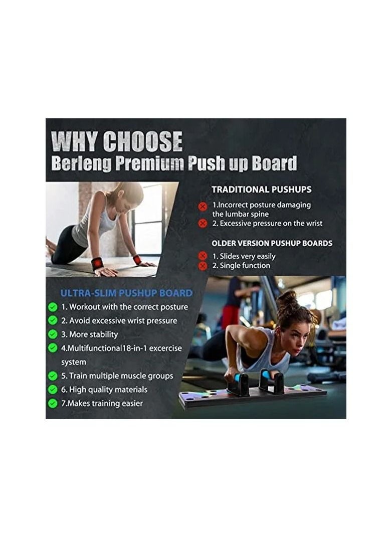 Generic 1-Piece Multi-Functional Push Up Board,9 in 1 Home Workout Burn Fat Strength Training Equipment Pushup Stands,System Fitness Floor Chest Muscle Exercise Professional Equipment  - Image 3