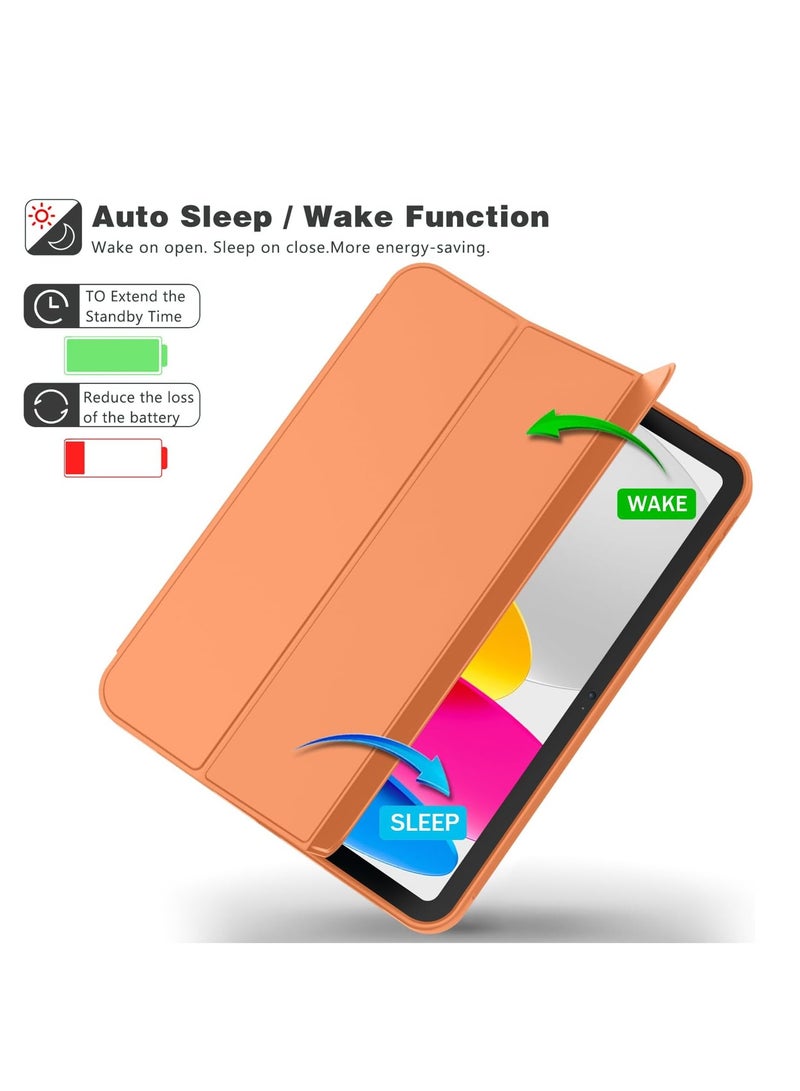 MIGOFAST iPad 10th Generation Case 2022 10.9 Inch with Pencil Holder Trifold Stand Smart Case with Soft TPU Back Auto Wake Sleep - Image 5