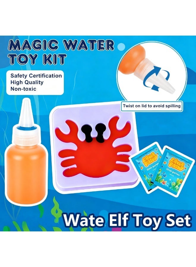 Aqua Fairy Water Gel Kit – 46 PCS Magic Toy Set with 20 Molds & 14 Gels, Aqua Gelz DIY Craft Kit for Kids Ages 4-8, Educational Birthday Gift for Boys & Girls, Holiday Party Favors - Image 3