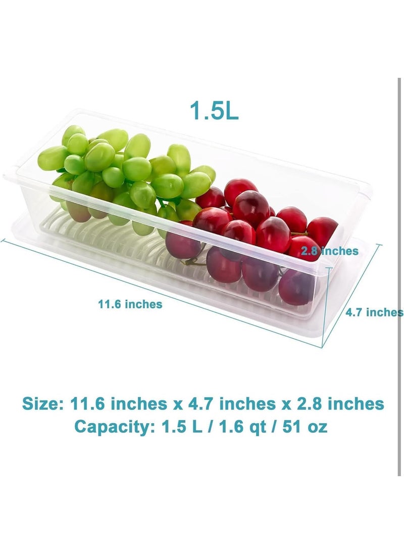 Ankit traders 6 Food Storage Container Lid Fridge Storage Box Stackable Plastic Freezer Storage Containers To Keep Fresh for Fish Meat Vegetables Fruits etc Pack of 6
