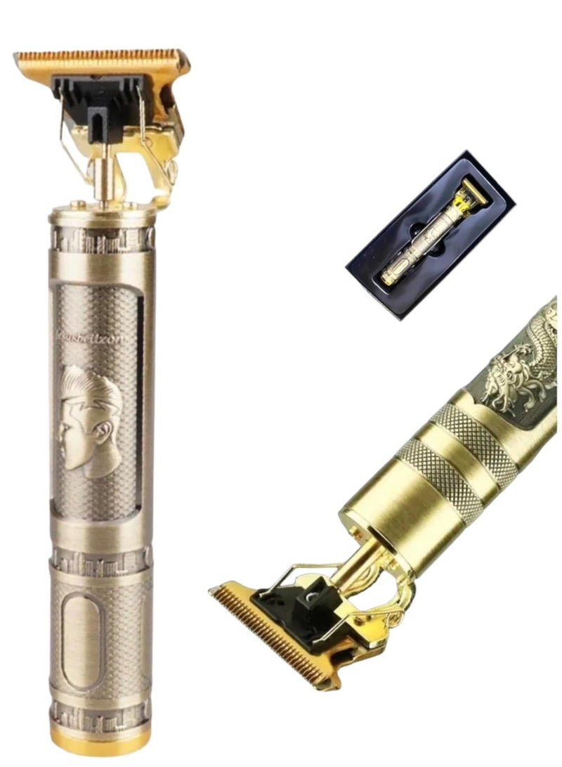 Krome Professional T-Blade High Perfomance Electric Hair Trimmer Set For Men Golden - Image 1