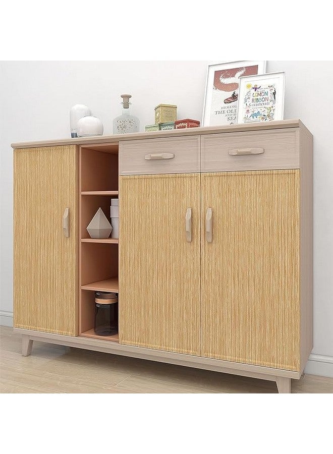 صن بيرد ورق حائط لاصق ذاتي اللصق للديكور قابل للتقشير واللصق، ورق جدران ملون مقاوم للماء من البولي فينيل كلوريد للمنزل وغرفة الأطفال والمطبخ (خشب الساج البني مقاس 24 × 48 بوصة) - Image 3