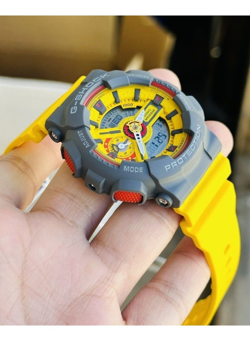 Casio G-Shock  90s Sport Series Digital Analog Dial Yellow Resin Band GMA-S110Y-9ADR - Image 2