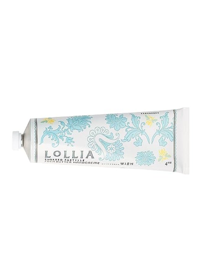 LOLLIA Wish Handcreme 4 oz Sugar Cane Vanilla Bean Jasmine Scented Hand Cream for Women Moisturizing Lotion for Dry Hands Quick Absorbing Shea Butter Cocoa Butter Luxury Purse Essentials - Image 1
