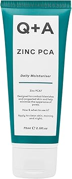 Q+A QA Zinc PCA Daily Moisturiser Hydration and Oil Control with Zinc PCA Ginseng for Tackling Oily BlemishProne and Combination Skin Ensures Essential Moisture Without Clogging Pores 75ml - Image 1