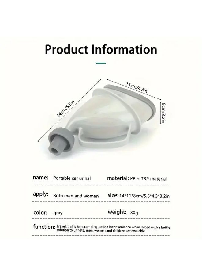 Reusable Portable Urinal Leak Proof Pee Bottle Emergency Car Camping Travel Toilet 1pc - Image 4