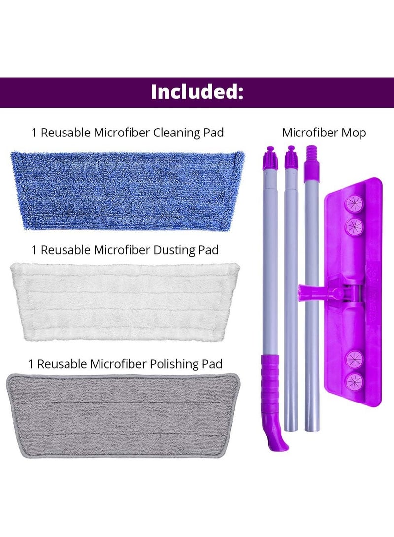 Rejuvenate Microfiber Mop With 3 Reusable Microfiber Pads - Image 2
