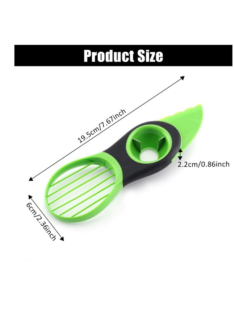 سونسر قطاعة أفوكادو 2 قطعة قطاعة أفوكادو متعددة الوظائف لقطاعة الفاكهة متعددة الوظائف، أداة تقشير الفاكهة ومزيل اللب 3 في 1 أداة تقطيع الأفوكادو للفاكهة كيوي مانجو أداة مطبخ - Image 2