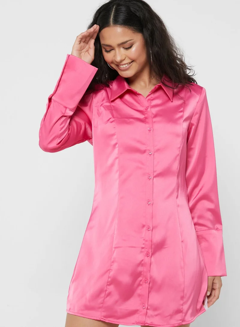 Missguided Button Down Shirt Dress