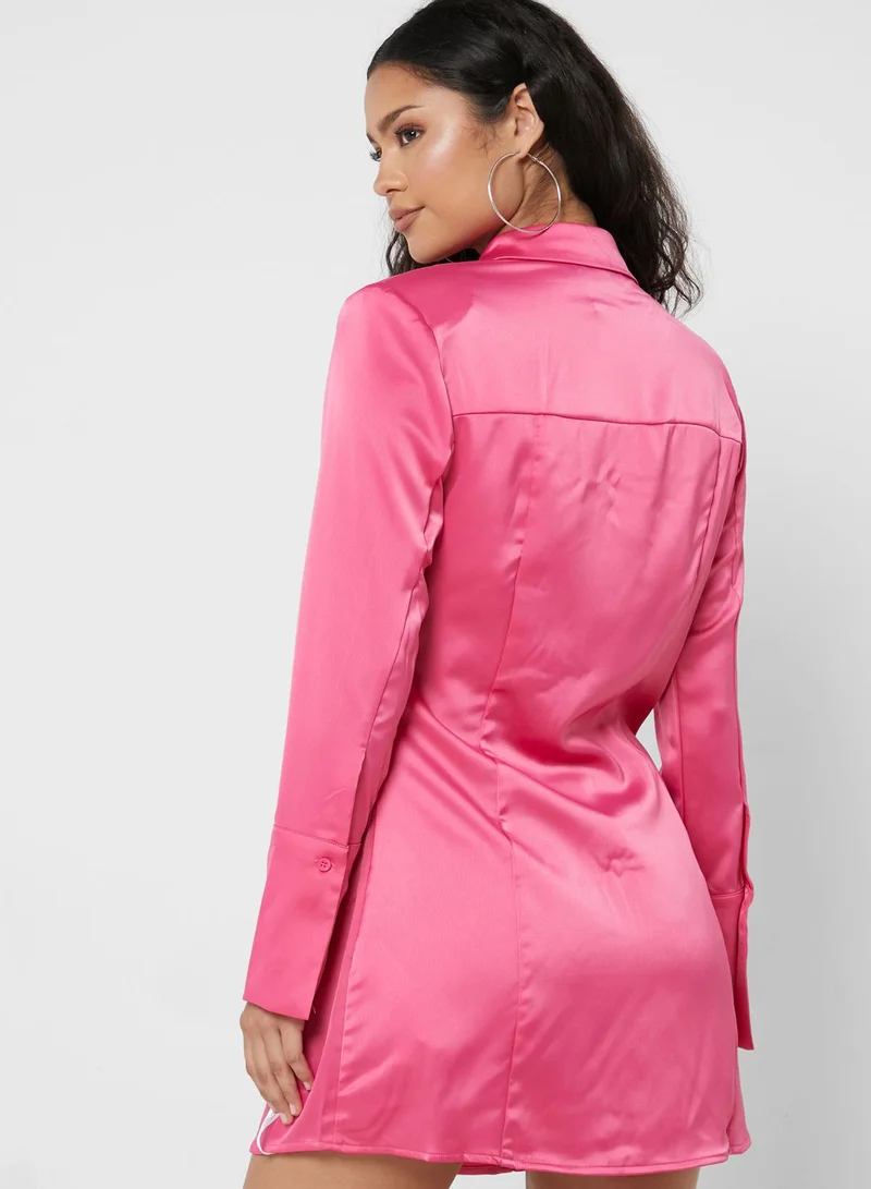 Missguided Button Down Shirt Dress