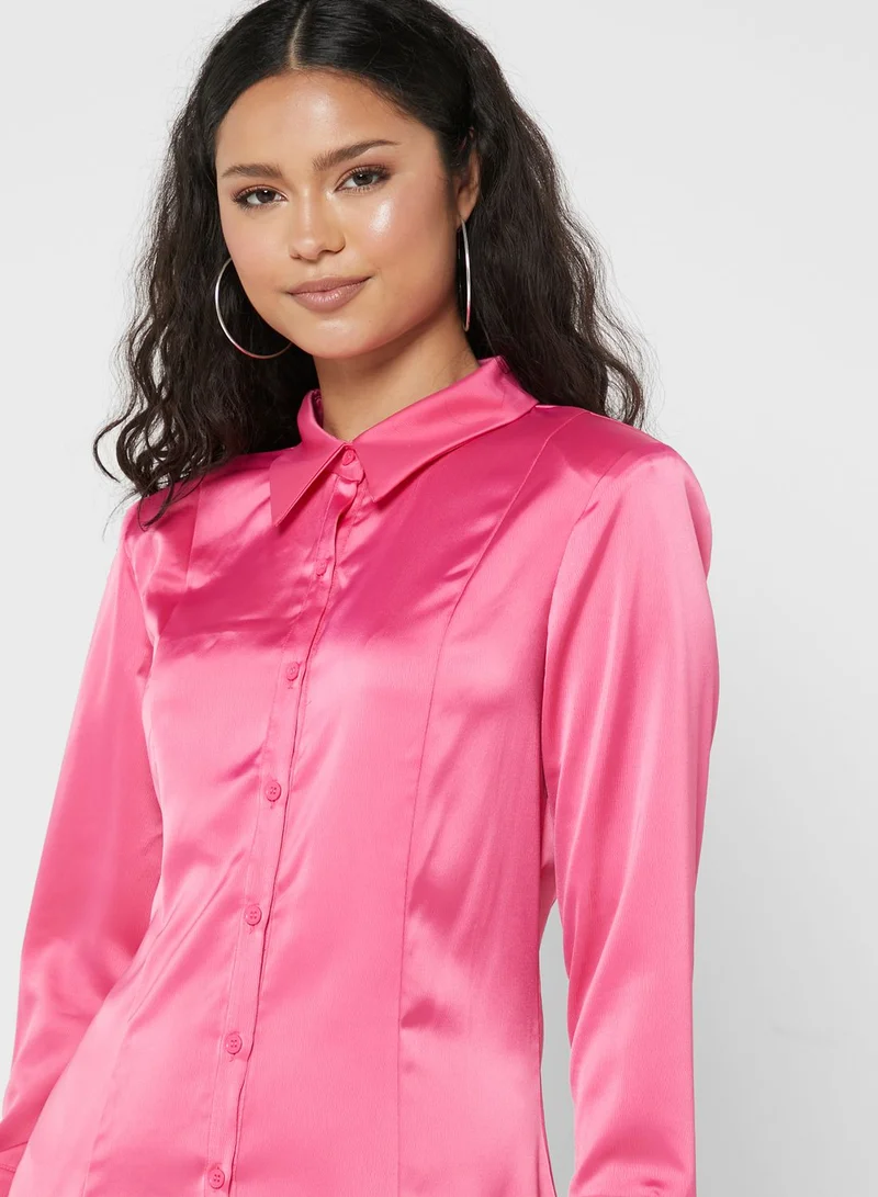 Missguided Button Down Shirt Dress