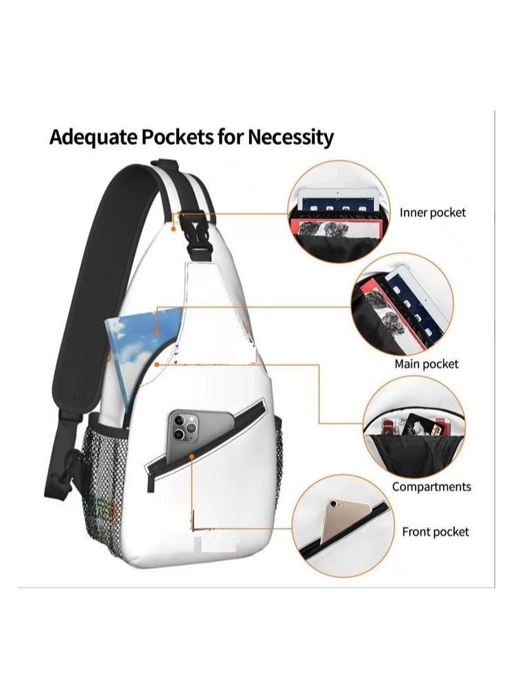 SKT Shiketro Stitch 3D Cartoon Digital Color Printing Simple Crossbody Bag 39*19*9CM - Image 2
