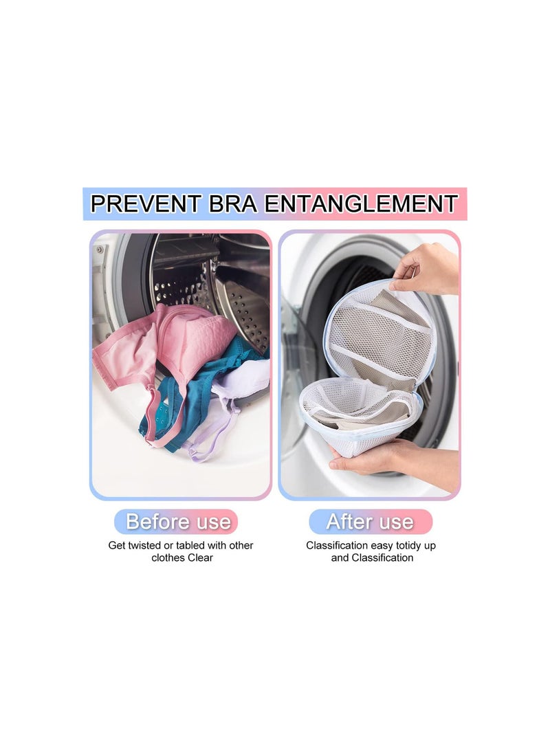 GGOOT 6 Pack Bra Laundry Bags, Mesh Laundry Bags, Special Lingerie Laundry Bags with Zipper, Lingerie Laundry Bags for Washer and Dryer, Laundry Storage Bags for Women(3 pink + 3 blue)(3 pink + 3 blue) - Image 5