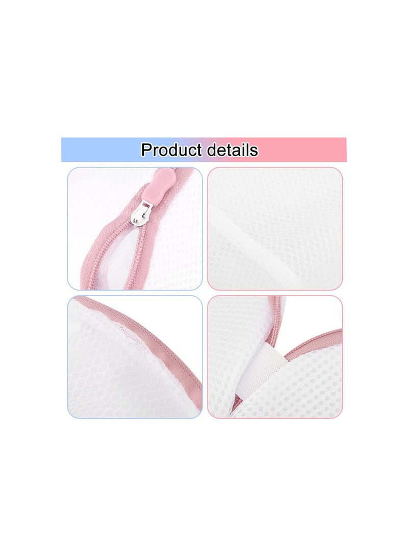 GGOOT 6 Pack Bra Laundry Bags, Mesh Laundry Bags, Special Lingerie Laundry Bags with Zipper, Lingerie Laundry Bags for Washer and Dryer, Laundry Storage Bags for Women(3 pink + 3 blue)(3 pink + 3 blue) - Image 3