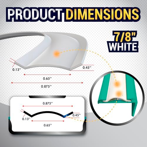 LATCH.IT RV Trim Molding Insert 7/8" (White) | 100’ RV Weather Stripping Exterior Corner Moldings | Camper Trim Molding Exterior | UV-Resistant, Flexible Vinyl | Easy DIY Installation - Image 2
