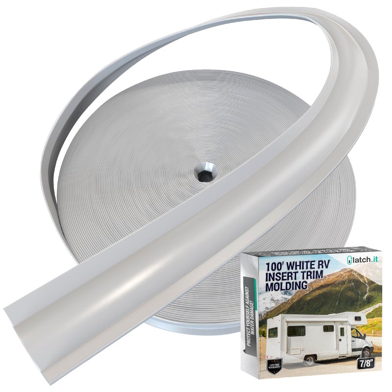 LATCH.IT RV Trim Molding Insert 7/8" (White) | 100’ RV Weather Stripping Exterior Corner Moldings | Camper Trim Molding Exterior | UV-Resistant, Flexible Vinyl | Easy DIY Installation - Image 5