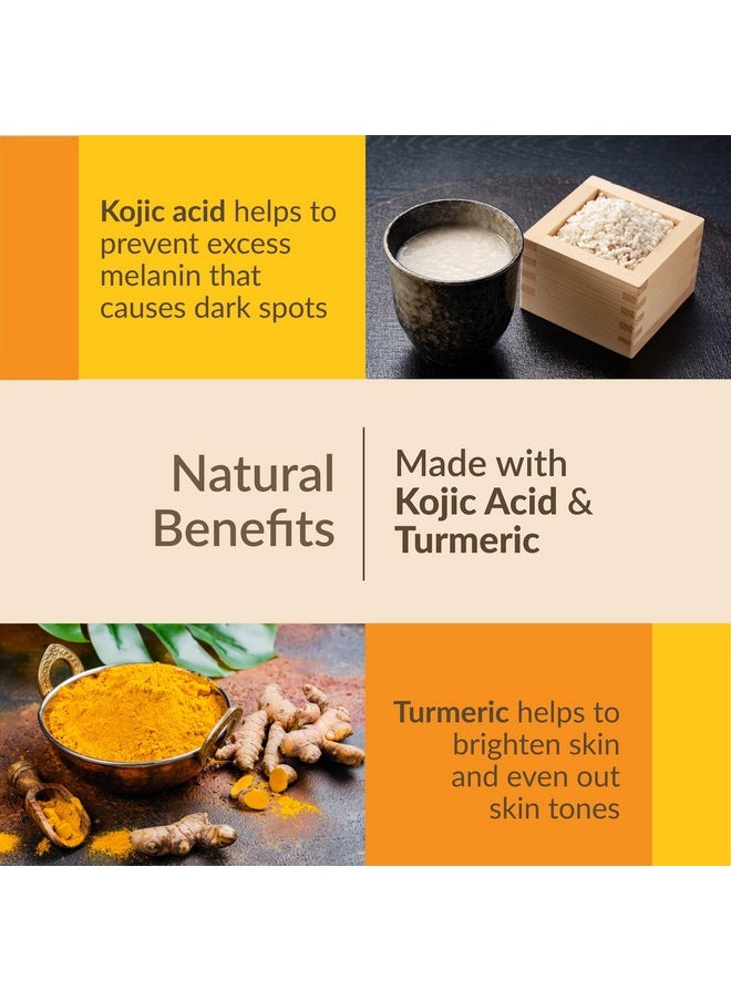 Turmeric And Kojic Acid Soap With Exfoliating Scrubber Elastic Grip Teardrop Shape Gentle Cleanser Soap Bar From Natural Ingredients Clear Dark Spots And Acne For Radiant Even Skin 3Pack