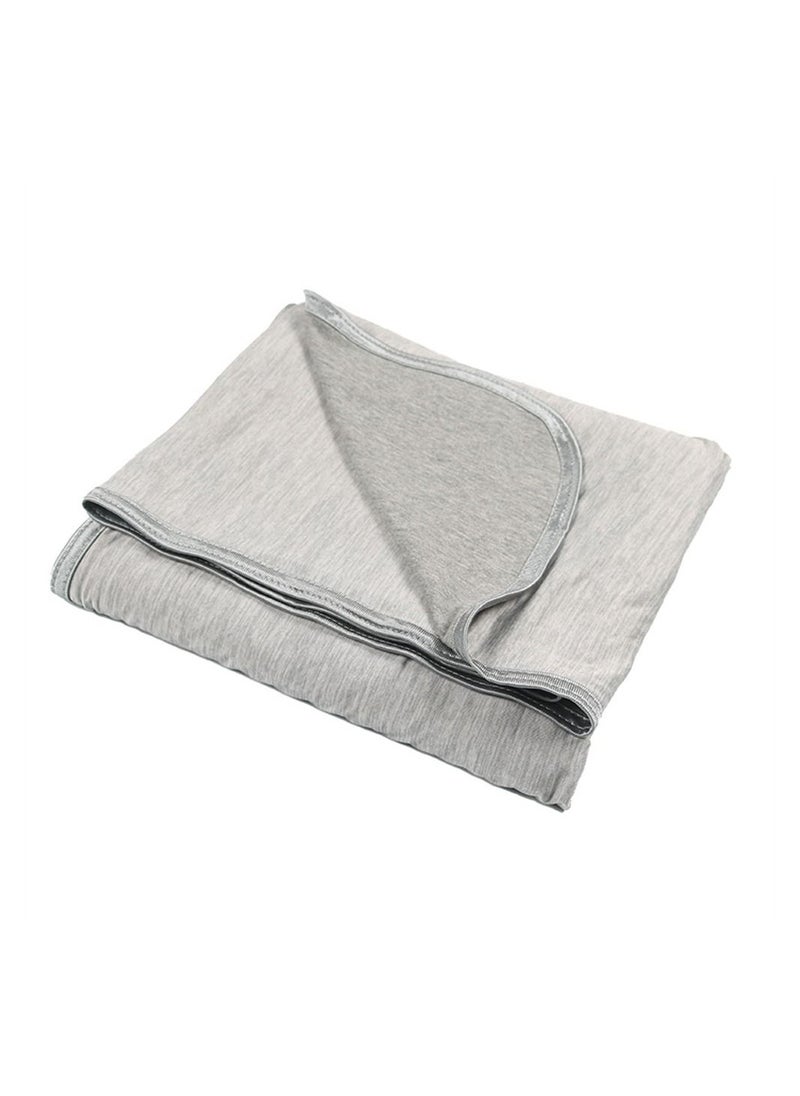 SYOSI - Cooling Blankets, Blankets for Hot Sleepers - Summer Blanket Thin Lightweight Breathable Soft Double Side Enhanced Cooling Blanket for Bed, Keep Cool for Night Sweats (Grey, 150*200cm) - Image 1