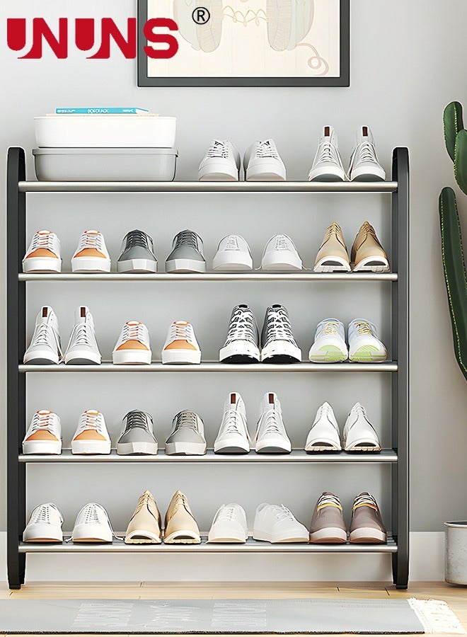 UNUNS 5 Tiers Metal Shoe Rack,Adjustable Shoe Shelf Storage Organizer,Stackable Shoe Storage,For Entryway,Hallway,Living Room,Closet - Image 5
