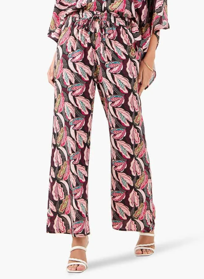 Splash FAV All-Over Print V-neck Top and Pants Set
