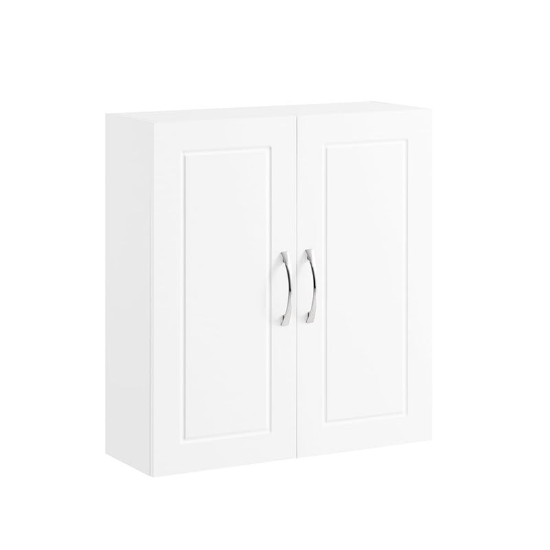 SoBuy Bathroom Cabinet Wall Mount with Doors and Adjustable Shelves, Medicine Cabinet Organizer for Small Bathroom Storage, Over The Toilet or Laundry Room Cabinets Wall Mounted, White FRG231-T-W - Image 1